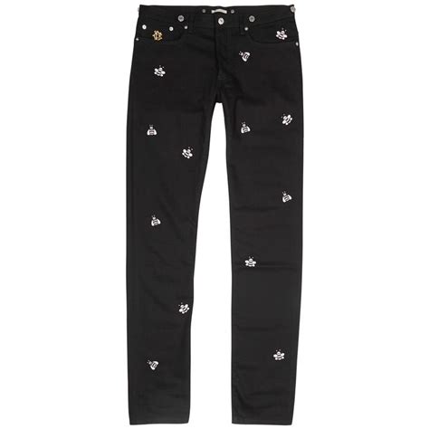 dior black jeans bees